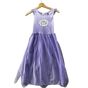 Disneyland Resort Tinker Bell Purple Sheer Dress Girls Size 10 Fairy Costume